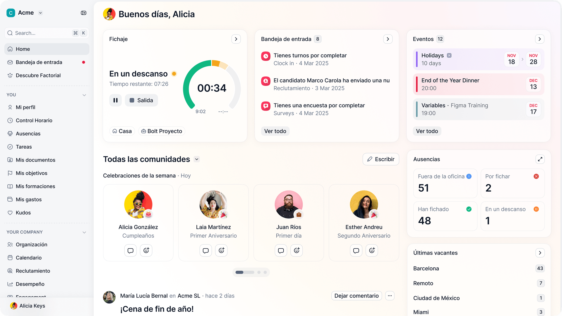 Explora la plataforma